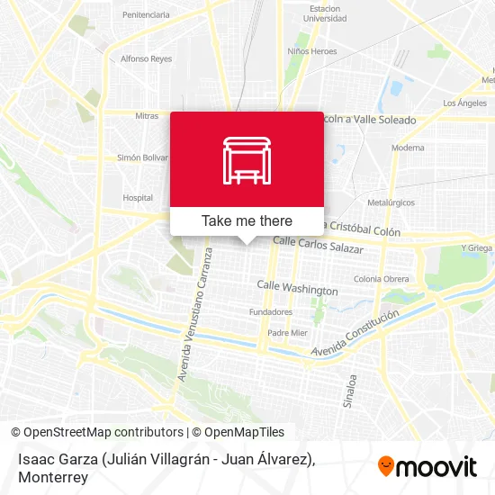 Mapa de Isaac Garza (Julián Villagrán - Juan Álvarez)
