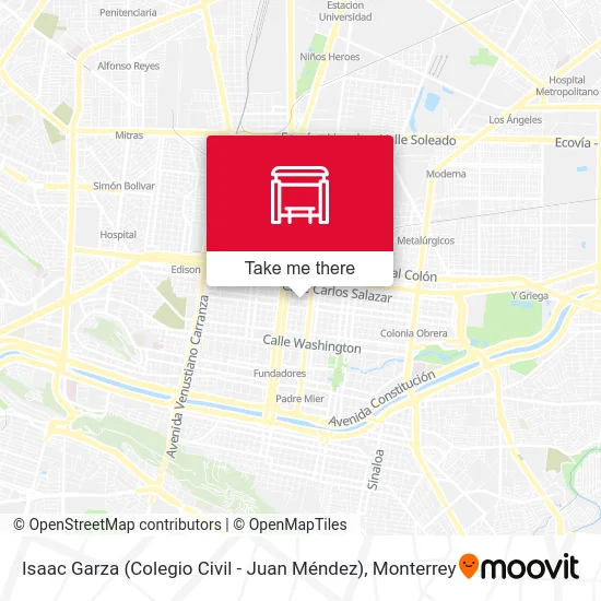 Mapa de Isaac Garza (Colegio Civil - Juan Méndez)