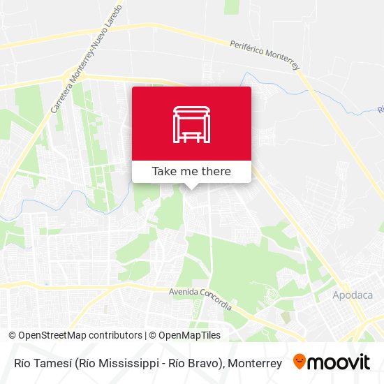 Mapa de Río Tamesí (Río Mississippi - Río Bravo)