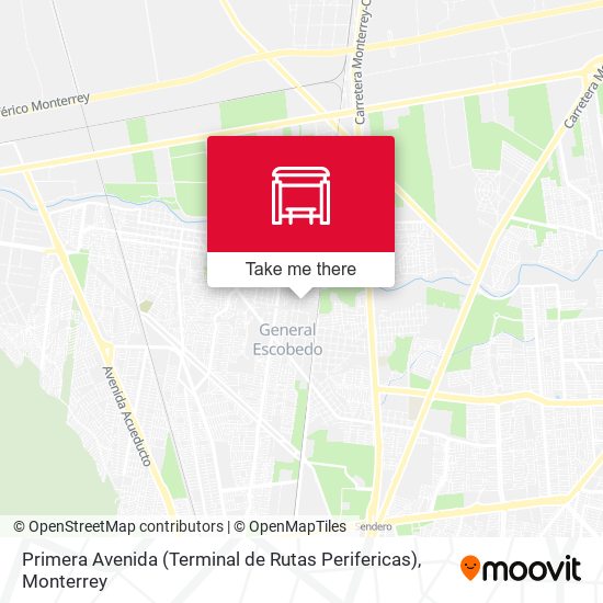 Primera Avenida (Terminal de Rutas Perifericas) map