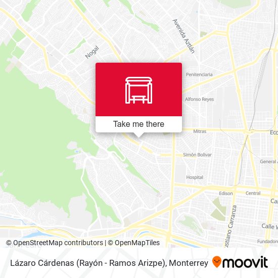 Lázaro Cárdenas (Rayón - Ramos Arizpe) map