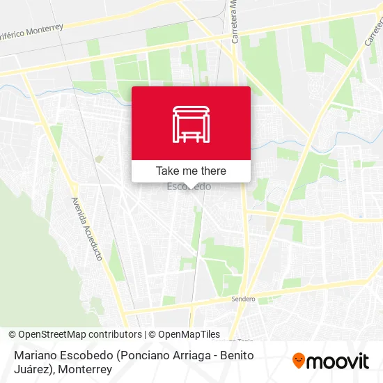 Mapa de Mariano Escobedo (Ponciano Arriaga - Benito Juárez)