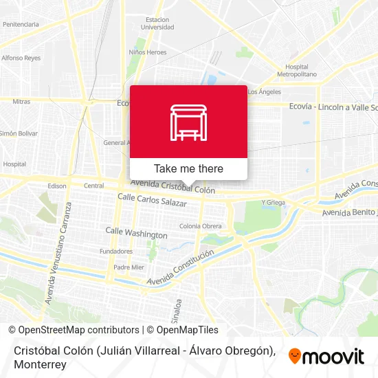 Mapa de Cristóbal Colón (Julián Villarreal - Álvaro Obregón)