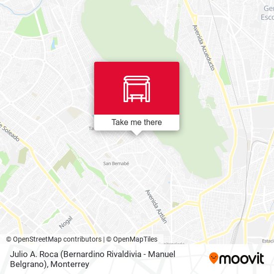 Mapa de Julio A. Roca (Bernardino Rivaldivia - Manuel Belgrano)