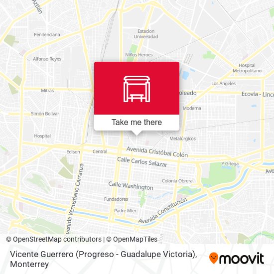 Vicente Guerrero (Progreso - Guadalupe Victoria) map