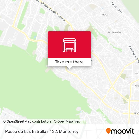 Paseo de Las Estrellas 132 map