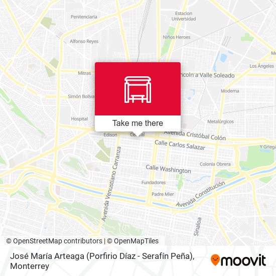 José María Arteaga (Porfirio Díaz - Serafín Peña) map