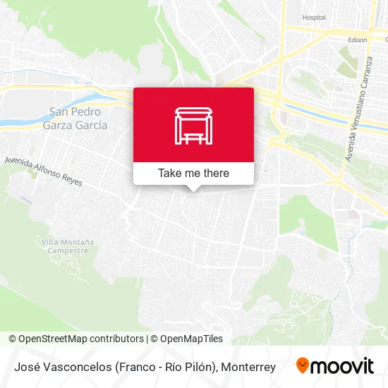 Mapa de José Vasconcelos (Franco - Río Pilón)