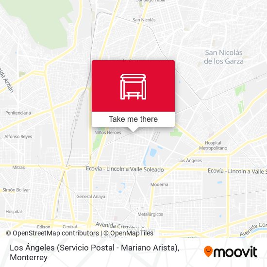 Los Ángeles (Servicio Postal - Mariano Arista) map