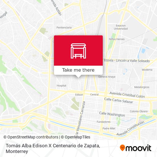 Tomás Alba Edison X Centenario de Zapata map