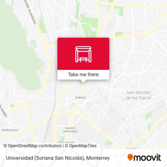Universidad (Soriana San Nicolás) map