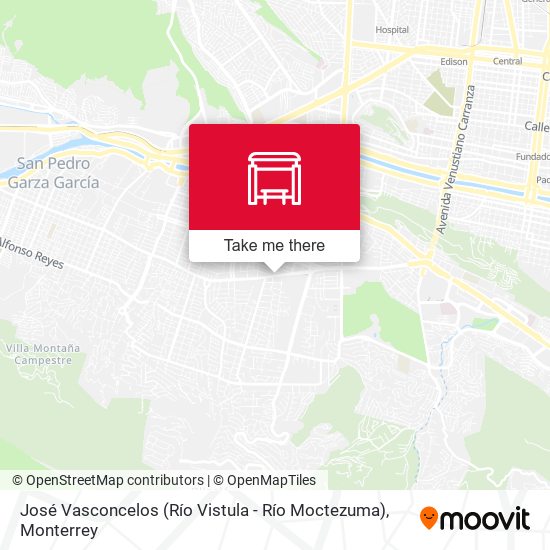 José Vasconcelos (Río Vistula - Río Moctezuma) map