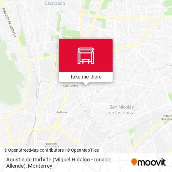 Mapa de Agustín de Iturbide (Miguel Hidalgo - Ignacio Allende)