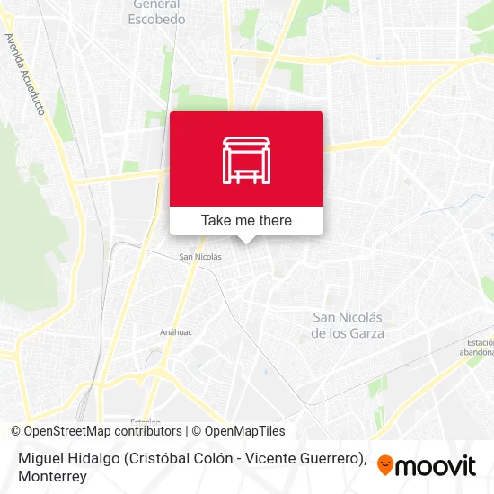 Mapa de Miguel Hidalgo (Cristóbal Colón - Vicente Guerrero)