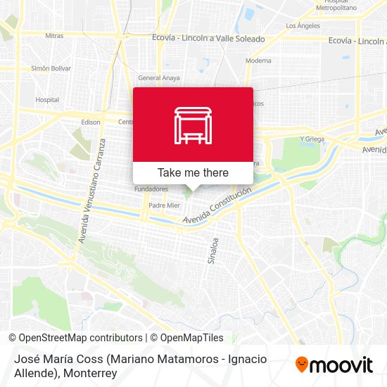 José María Coss (Mariano Matamoros - Ignacio Allende) map