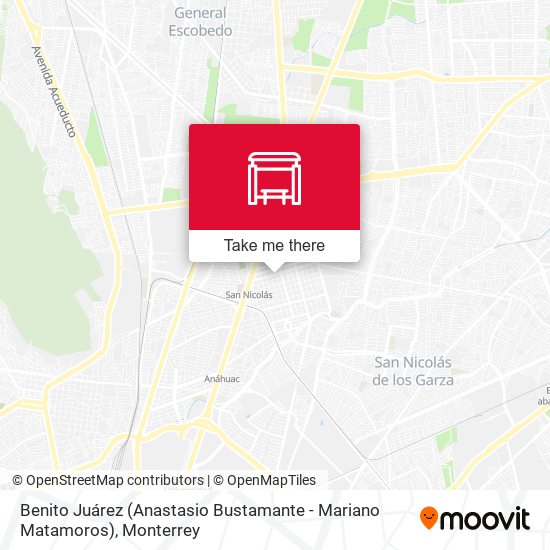 Benito Juárez (Anastasio Bustamante - Mariano Matamoros) map
