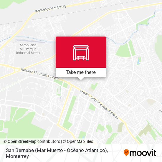 Mapa de San Bernabé (Mar Muerto - Océano Atlántico)