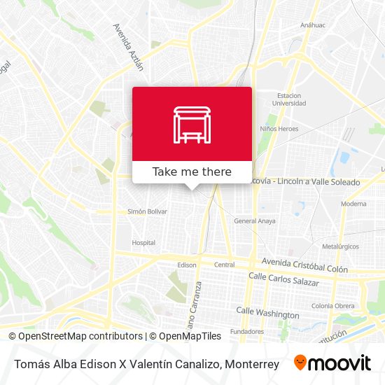 Mapa de Tomás Alba Edison X Valentín Canalizo