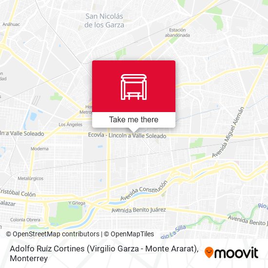 Adolfo Ruíz Cortines (Virgilio Garza - Monte Ararat) map