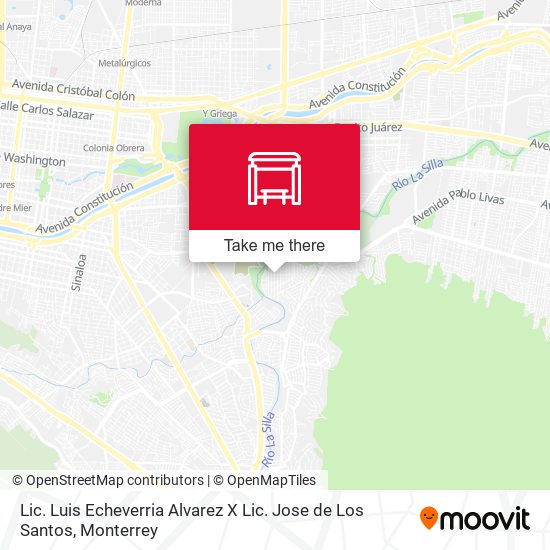 Lic. Luis Echeverria Alvarez X Lic. Jose de Los Santos map