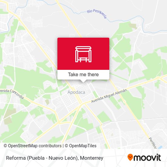 Mapa de Reforma (Puebla - Nuevo León)