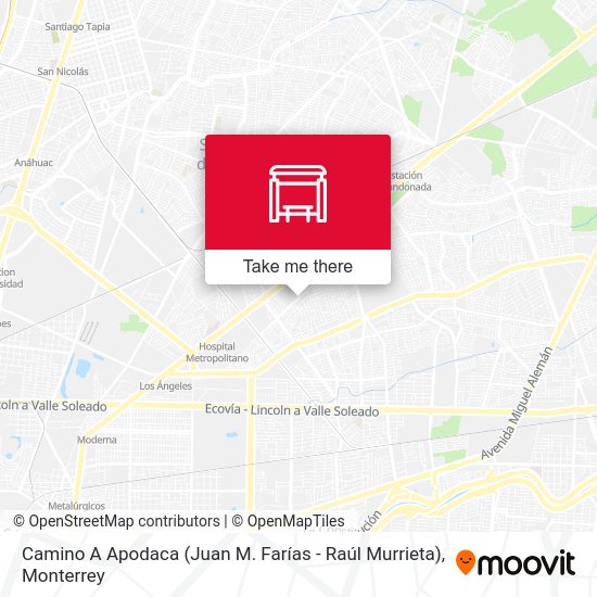 Camino A Apodaca (Juan M. Farías - Raúl Murrieta) map