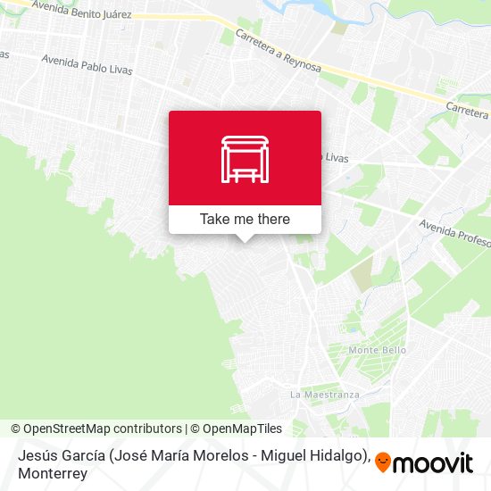Jesús García (José María Morelos - Miguel Hidalgo) map