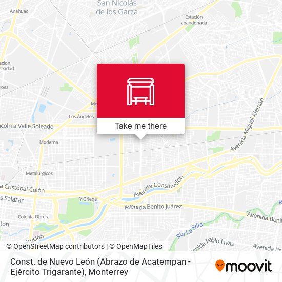 Const. de Nuevo León (Abrazo de Acatempan - Ejército Trigarante) map