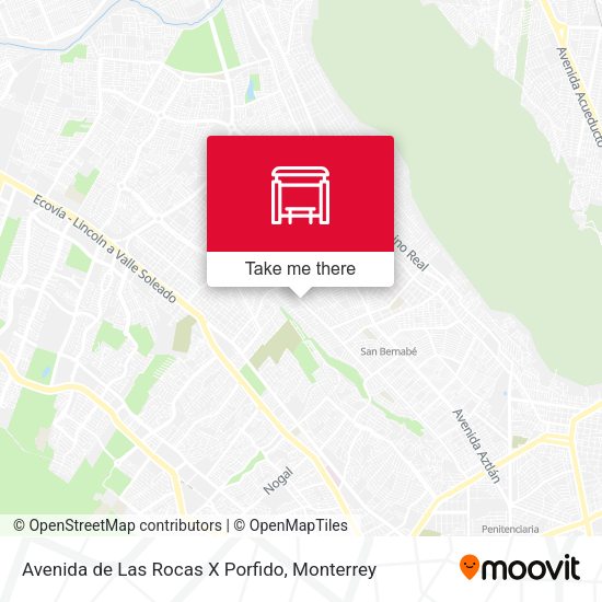 Avenida de Las Rocas X Porfido map