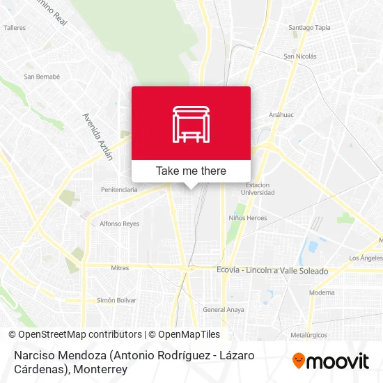 Mapa de Narciso Mendoza (Antonio Rodríguez - Lázaro Cárdenas)
