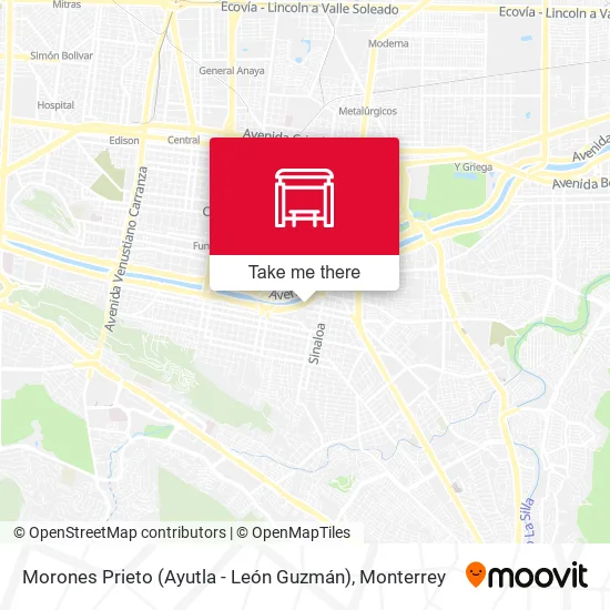 Mapa de Morones Prieto (Ayutla - León Guzmán)