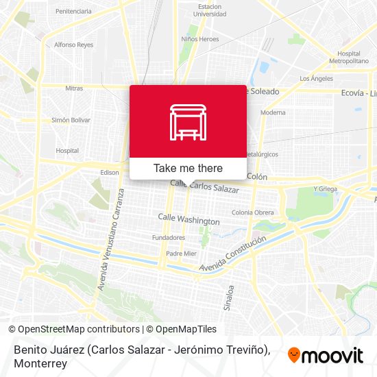 Benito Juárez (Carlos Salazar - Jerónimo Treviño) map