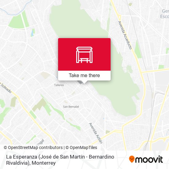 La Esperanza (José de San Martín - Bernardino Rivaldivia) map