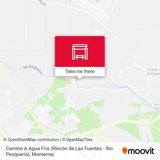 Camino A Agua Fría (Rincón de Las Fuentes - Río Pesquería) map