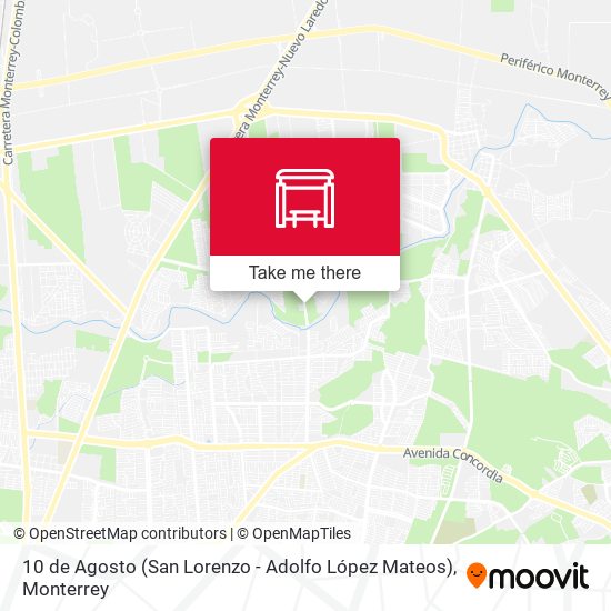 Mapa de 10 de Agosto (San Lorenzo - Adolfo López Mateos)