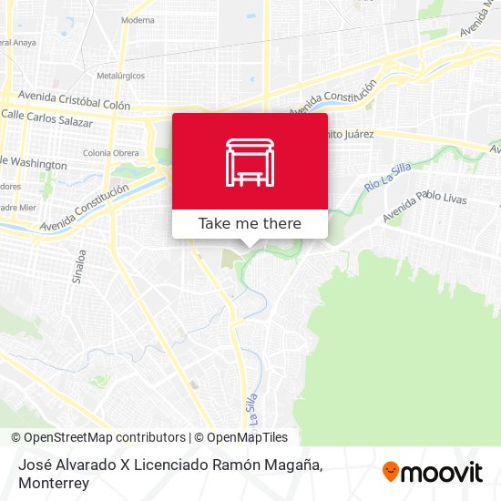José Alvarado X Licenciado Ramón Magaña map