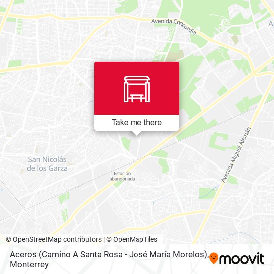 Mapa de Aceros (Camino A Santa Rosa - José María Morelos)