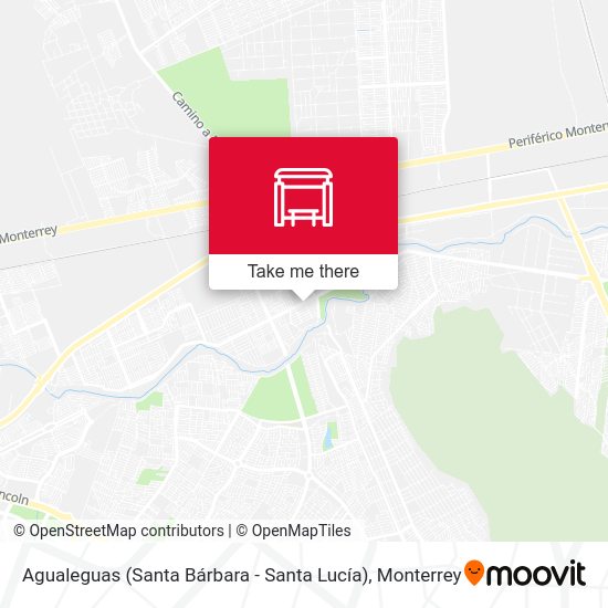 Mapa de Agualeguas (Santa Bárbara - Santa Lucía)