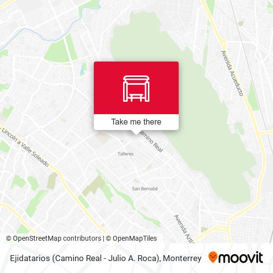 Ejidatarios (Camino Real - Julio A. Roca) map