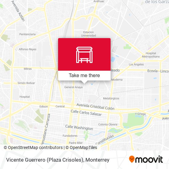 Vicente Guerrero (Plaza Crisoles) map
