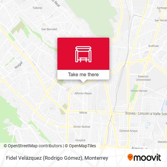 Fidel Velázquez (Rodrigo Gómez) map