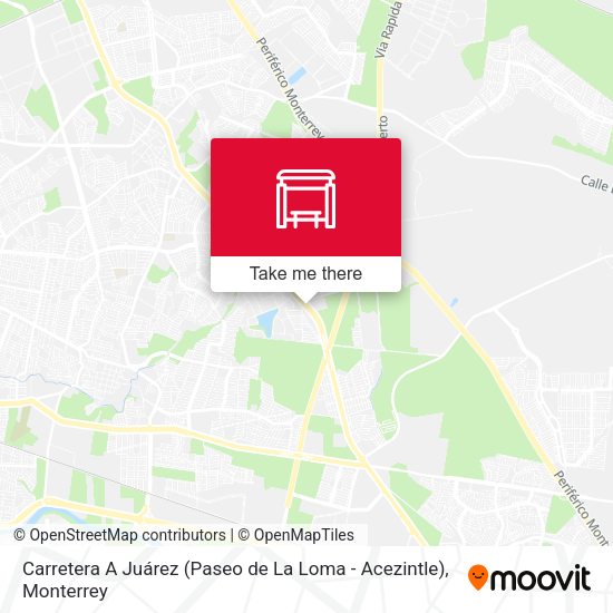Carretera A Juárez (Paseo de La Loma - Acezintle) map