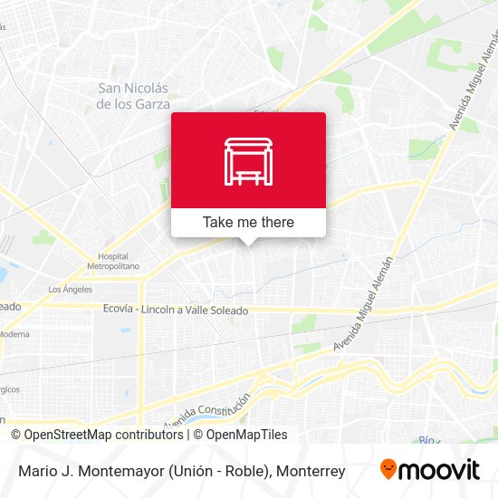 Mario J. Montemayor (Unión - Roble) map