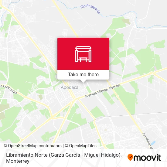 Mapa de Libramiento Norte (Garza García - Miguel Hidalgo)