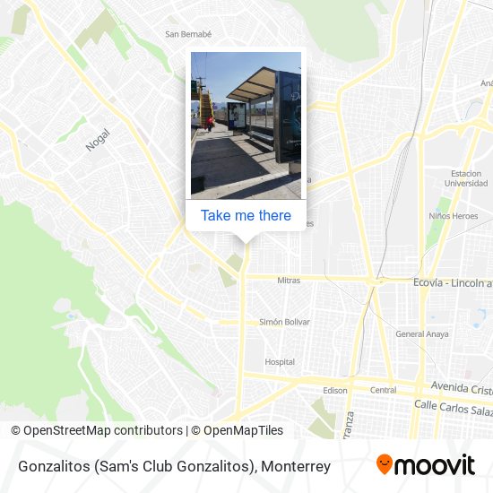 Gonzalitos (Sam's Club Gonzalitos) map