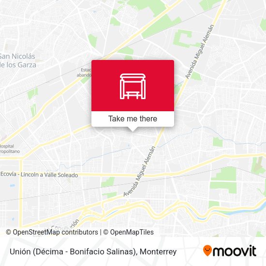 Unión (Décima - Bonifacio Salinas) map
