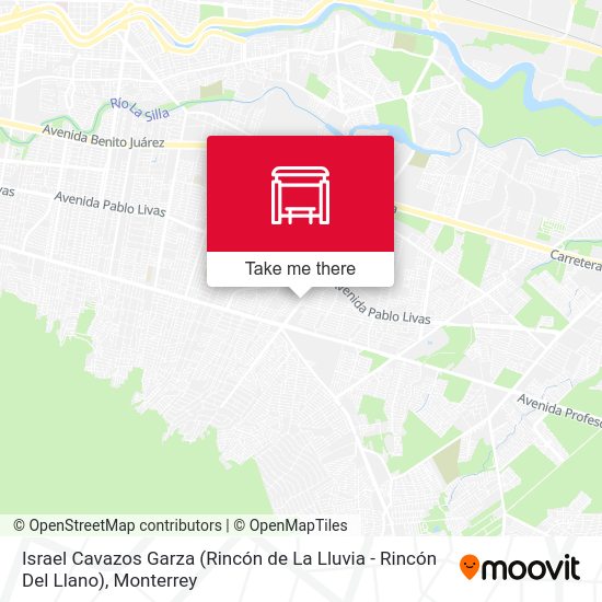 Israel Cavazos Garza (Rincón de La Lluvia - Rincón Del Llano) map