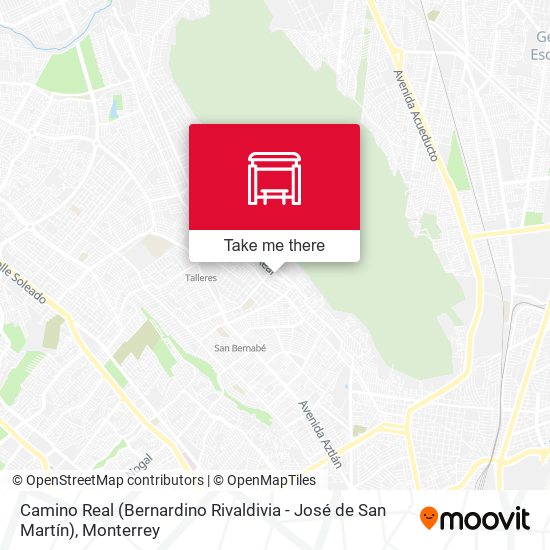 Camino Real (Bernardino Rivaldivia - José de San Martín) map