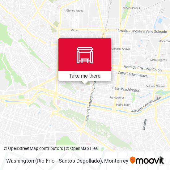 Mapa de Washington (Río Frío - Santos Degollado)