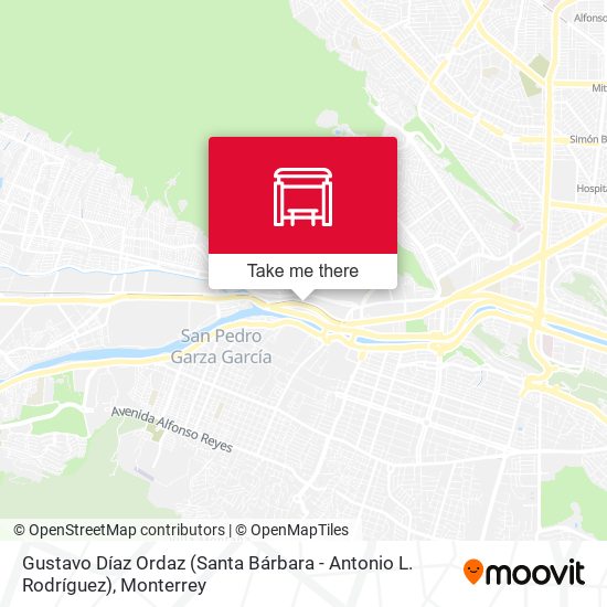 Gustavo Díaz Ordaz (Santa Bárbara - Antonio L. Rodríguez) map